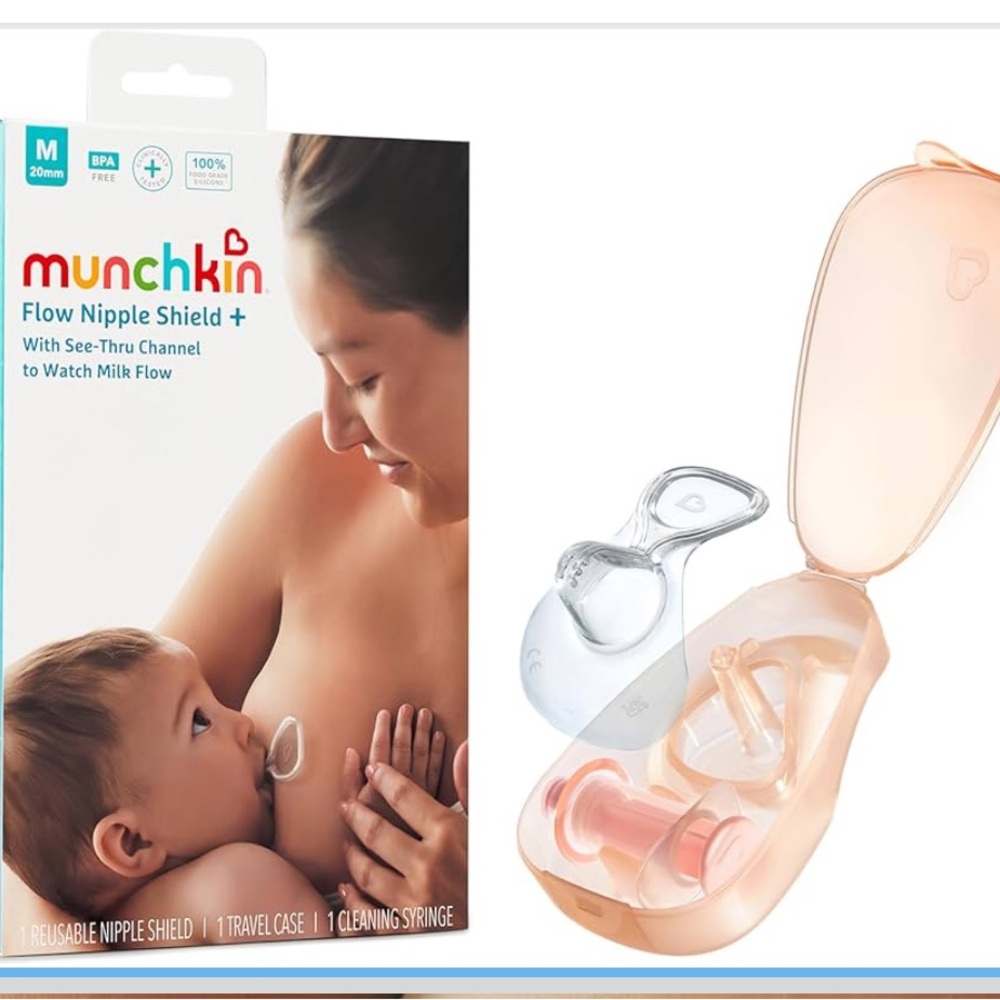 Munchkin® Flow Nipple Shield + with See-Thru Channel to Watch Milk Flow  - 20mm